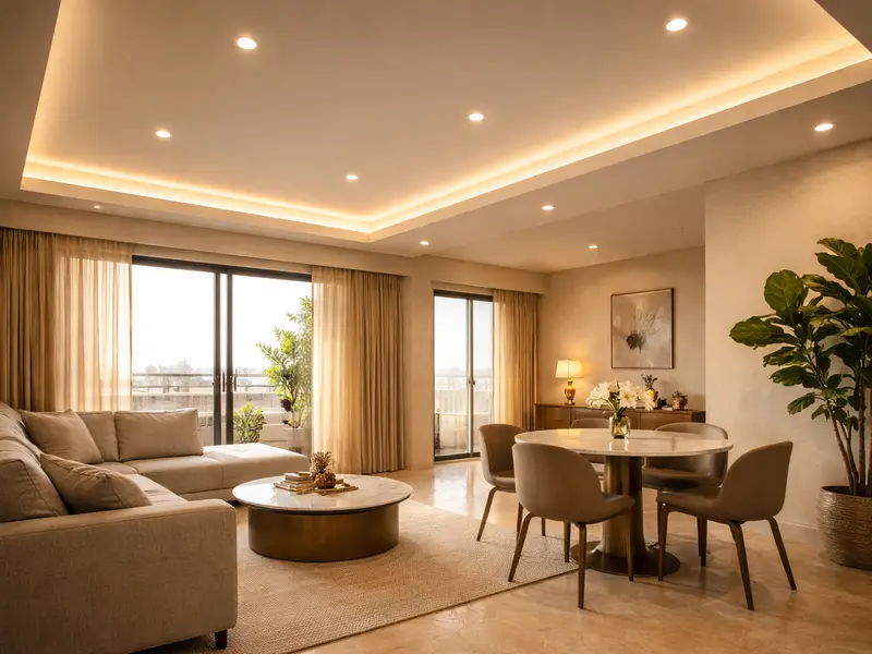 POP False Ceiling installation in a Bangalore project — example 1