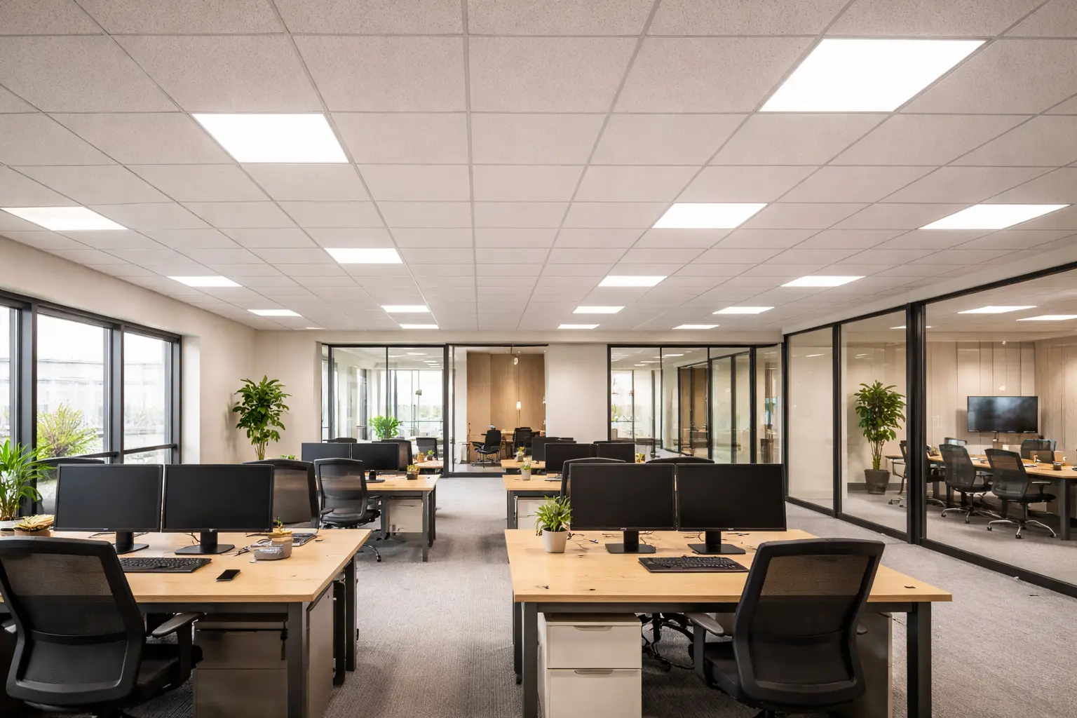 Grid Ceiling installation in a Bangalore project