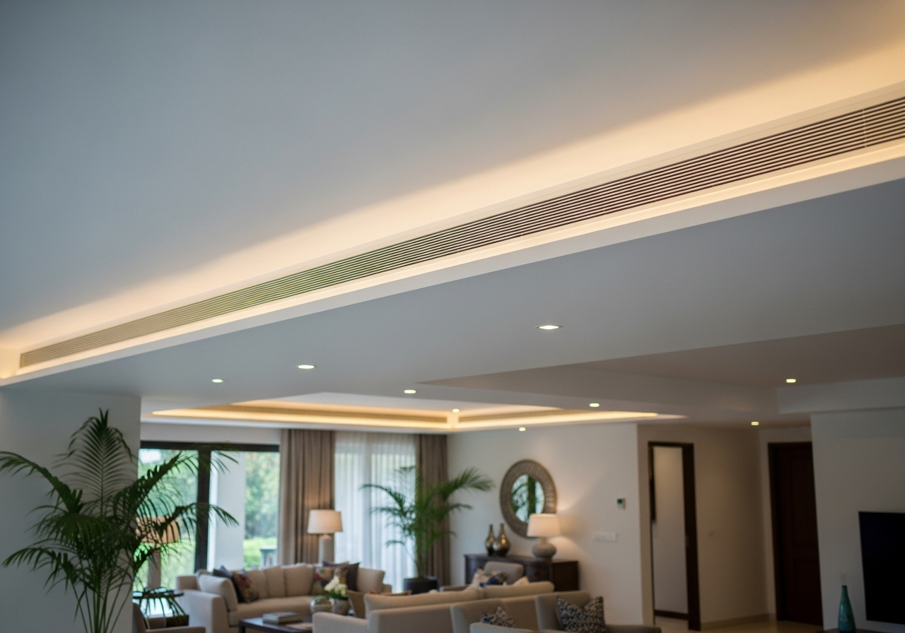 Gypsum false ceiling in a Bangalore 4BHK villa