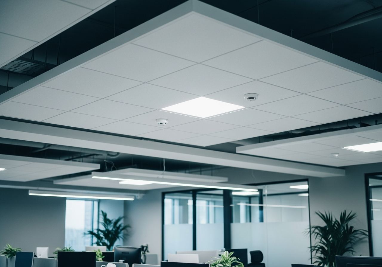 Gypsum false ceiling in a Bangalore office