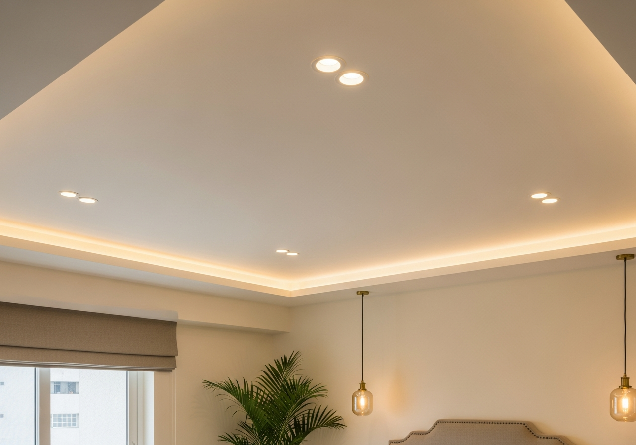 POP false ceiling in a Bangalore 2BHK apartment