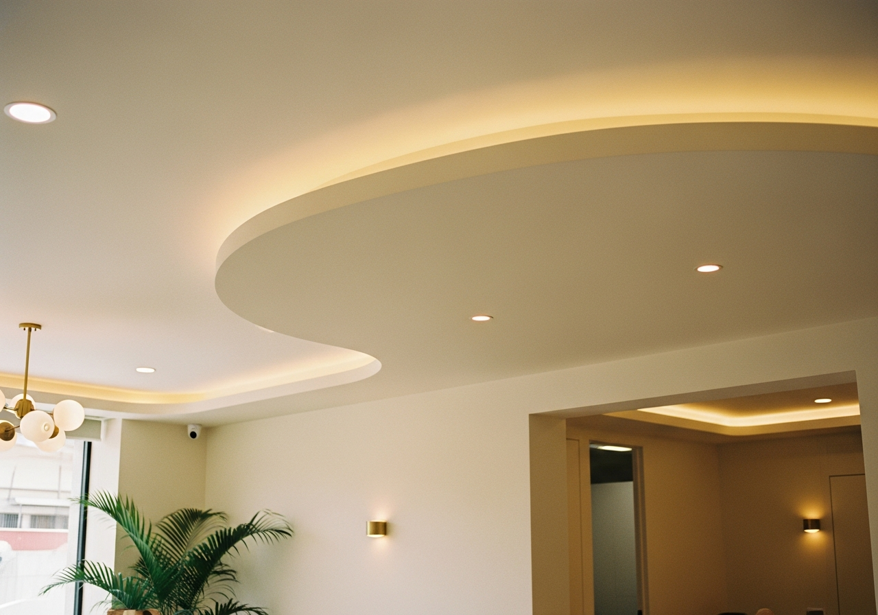 POP false ceiling in a Bangalore dental clinic