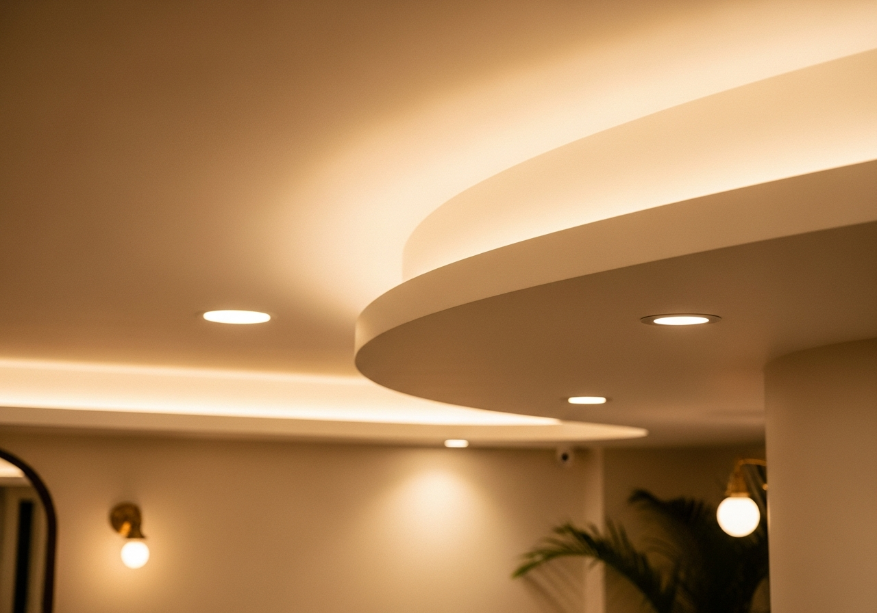 POP false ceiling in a Bangalore dental clinic