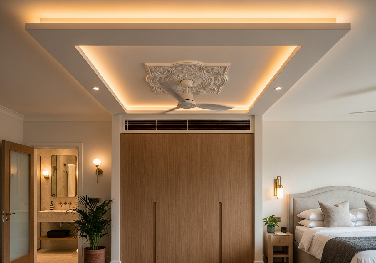 POP false ceiling in a Bangalore bedroom