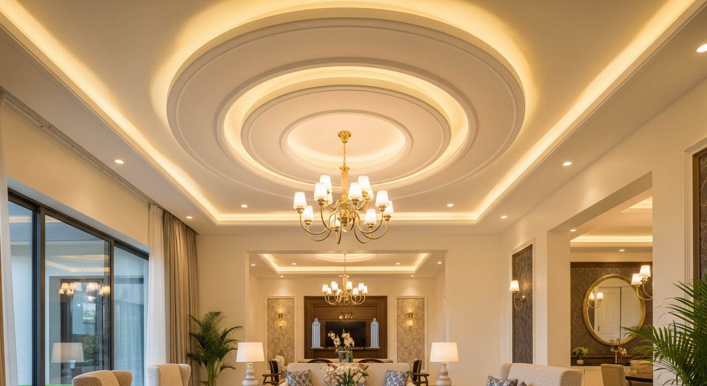 POP false ceiling in a Bangalore duplex villa