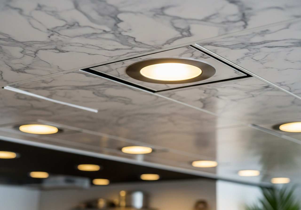 PVC false ceiling in a Bangalore kitchen