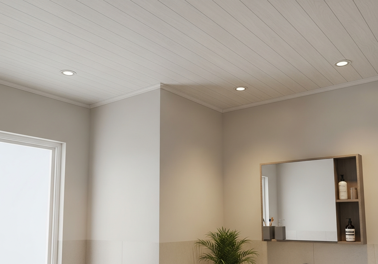 PVC false ceiling in a Bangalore utility room