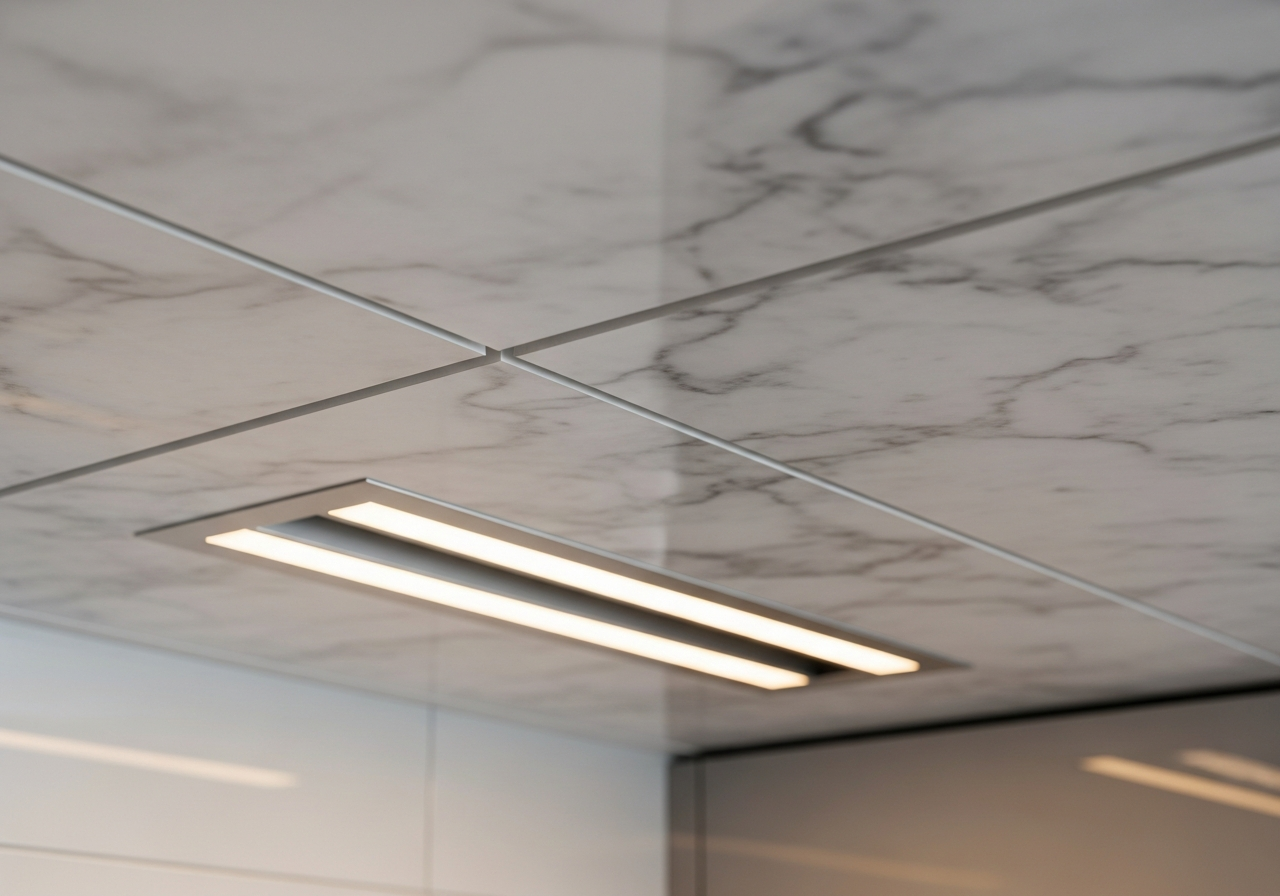 PVC false ceiling in a Bangalore utility room