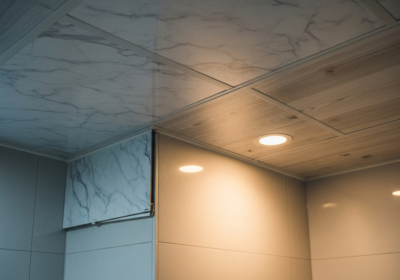 PVC false ceiling in a Bangalore utility room